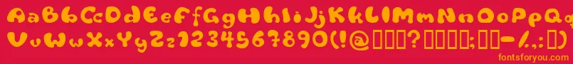 Шрифт Flat – оранжевые шрифты на красном фоне