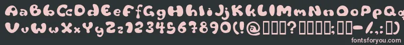 Flat Font – Pink Fonts on Black Background