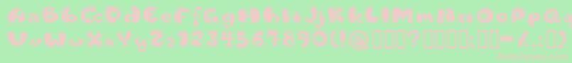 Flat Font – Pink Fonts on Green Background