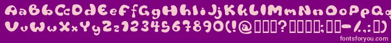 Flat-Schriftart – Rosa Schriften auf violettem Hintergrund