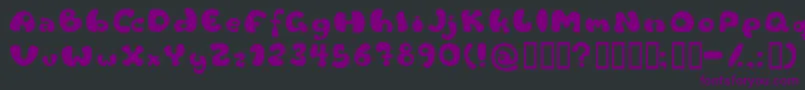 Flat Font – Purple Fonts on Black Background