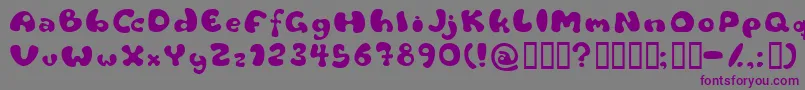 Flat-Schriftart – Violette Schriften auf grauem Hintergrund