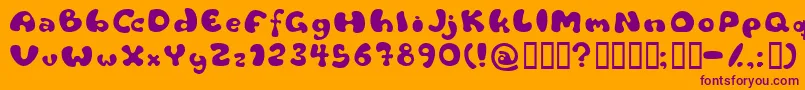 Шрифт Flat – фиолетовые шрифты на оранжевом фоне
