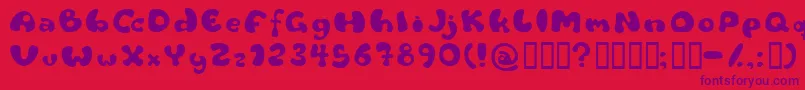 Flat-Schriftart – Violette Schriften auf rotem Hintergrund