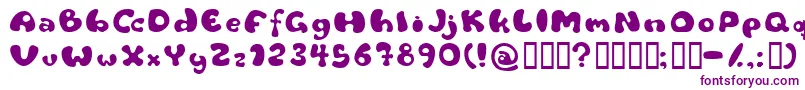 Flat Font – Purple Fonts on White Background