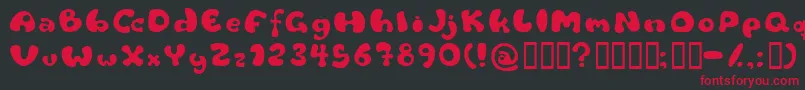 Flat Font – Red Fonts on Black Background