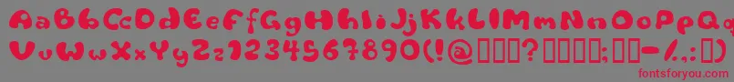 Flat Font – Red Fonts on Gray Background