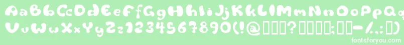 フォントFlat – 緑の背景に白い文字