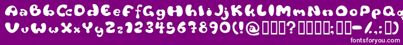 fuente Flat – Fuentes Blancas Sobre Fondo Morado