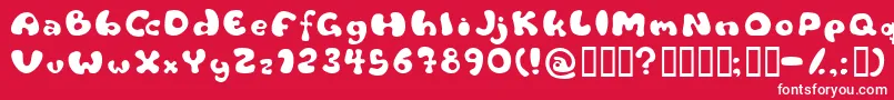 Fonte Flat – fontes brancas em um fundo vermelho