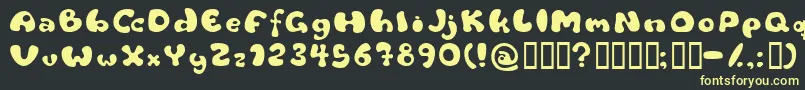 Flat Font – Yellow Fonts on Black Background