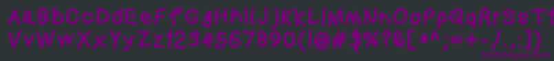 フォントSquaredhand – 黒い背景に紫のフォント