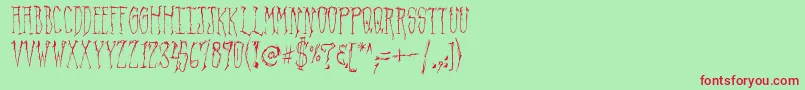 RegalDemise Font – Red Fonts on Green Background