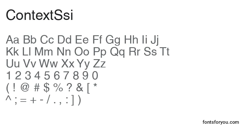 Шрифт ContextSsi – алфавит, цифры, специальные символы