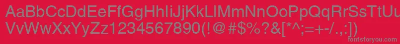 ContextSsi Font – Gray Fonts on Red Background