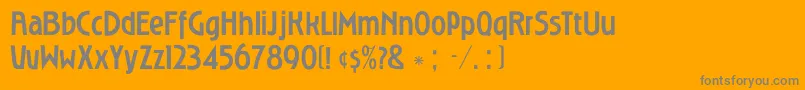 RoslyngothicmediumDgRegular Font – Gray Fonts on Orange Background
