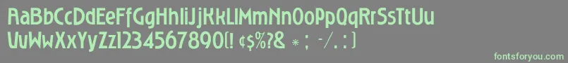 RoslyngothicmediumDgRegular Font – Green Fonts on Gray Background