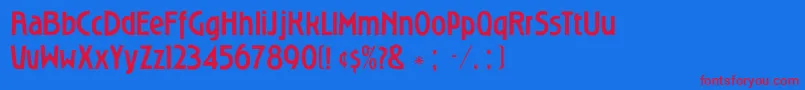 RoslyngothicmediumDgRegular Font – Red Fonts on Blue Background