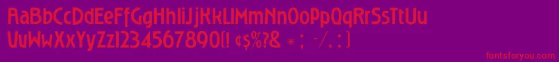 RoslyngothicmediumDgRegular Font – Red Fonts on Purple Background