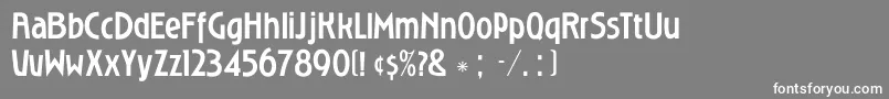 RoslyngothicmediumDgRegular Font – White Fonts on Gray Background