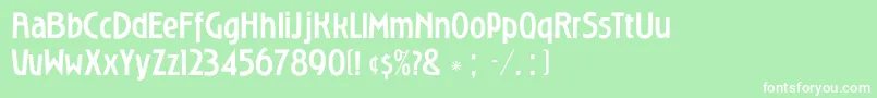RoslyngothicmediumDgRegular Font – White Fonts on Green Background
