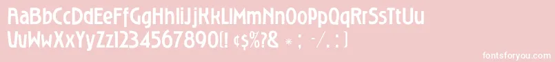 RoslyngothicmediumDgRegular Font – White Fonts on Pink Background