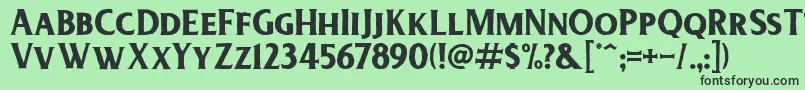 フォントDeadheadRough – 緑の背景に黒い文字