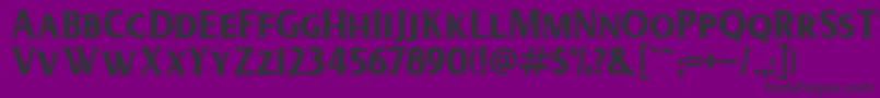 Czcionka DeadheadRough – czarne czcionki na fioletowym tle