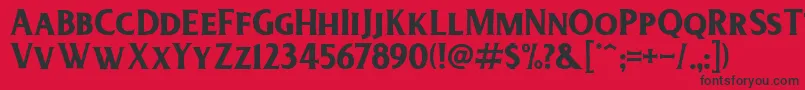 DeadheadRough Font – Black Fonts on Red Background