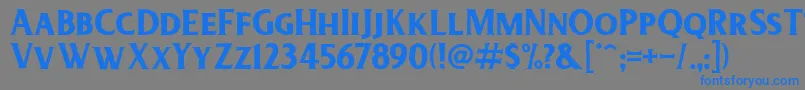 DeadheadRough Font – Blue Fonts on Gray Background