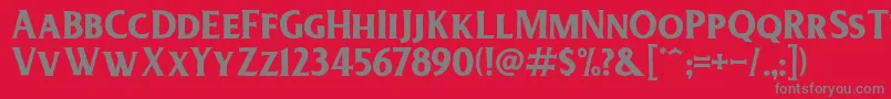 DeadheadRough Font – Gray Fonts on Red Background