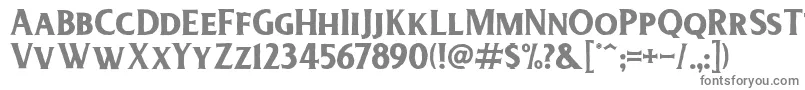 DeadheadRough-fontti – harmaat kirjasimet valkoisella taustalla