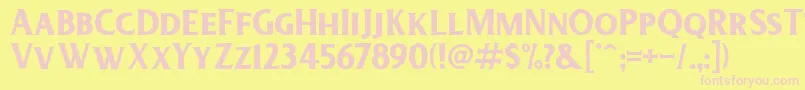 DeadheadRough Font – Pink Fonts on Yellow Background