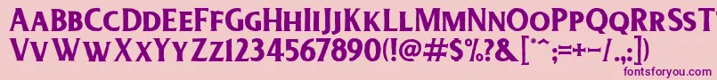 DeadheadRough-Schriftart – Violette Schriften auf rosa Hintergrund