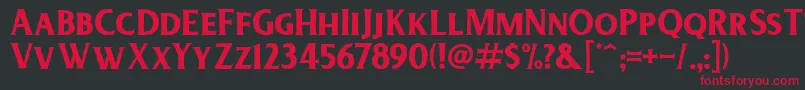 DeadheadRough Font – Red Fonts on Black Background