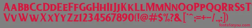 DeadheadRough Font – Red Fonts on Gray Background