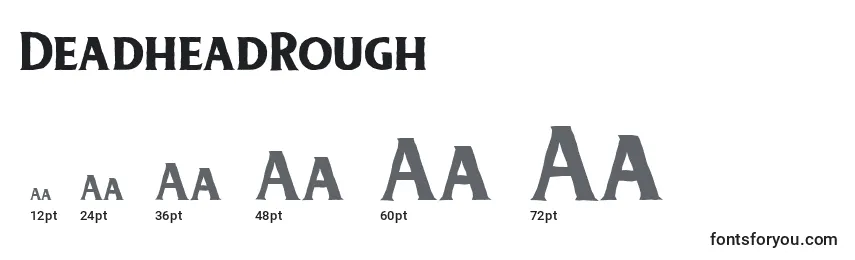 DeadheadRough (36024) Font Sizes