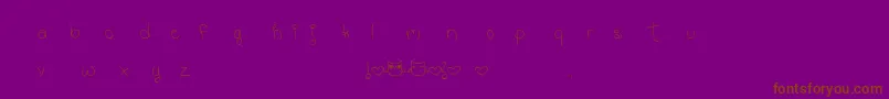 MtfHootyCoo Font – Brown Fonts on Purple Background