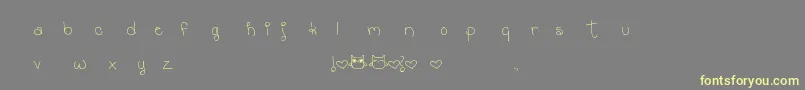 MtfHootyCoo Font – Yellow Fonts on Gray Background