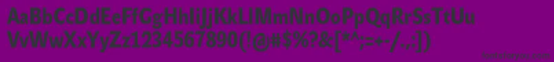 JohnsanscondMedProBold-fontti – mustat fontit violetilla taustalla