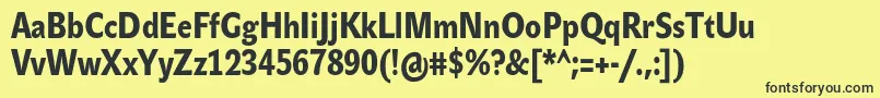 JohnsanscondMedProBold Font – Black Fonts on Yellow Background
