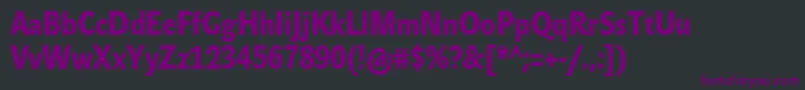 フォントJohnsanscondMedProBold – 黒い背景に紫のフォント
