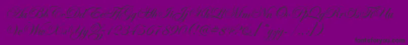 EseninScriptOne Font – Black Fonts on Purple Background