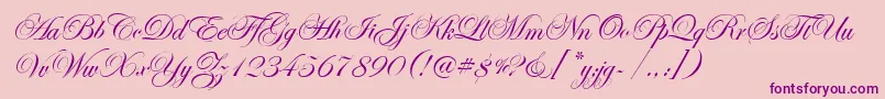 EseninScriptOne Font – Purple Fonts on Pink Background