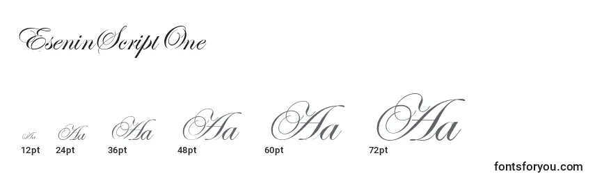 EseninScriptOne Font Sizes