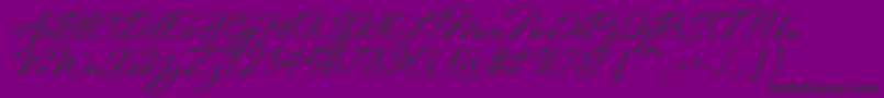 RosaMarena-Schriftart – Schwarze Schriften auf violettem Hintergrund