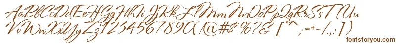 RosaMarena-fontti – ruskeat fontit valkoisella taustalla
