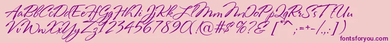 RosaMarena-Schriftart – Violette Schriften auf rosa Hintergrund