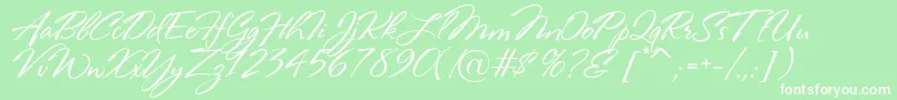 RosaMarena Font – White Fonts on Green Background