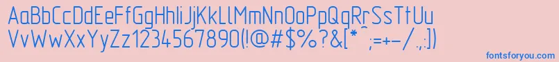 TFlexTypeA Font – Blue Fonts on Pink Background